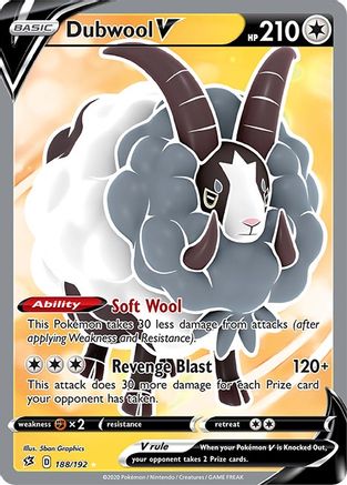 Dubwool V 188/192 - Rebel Clash Holofoil
