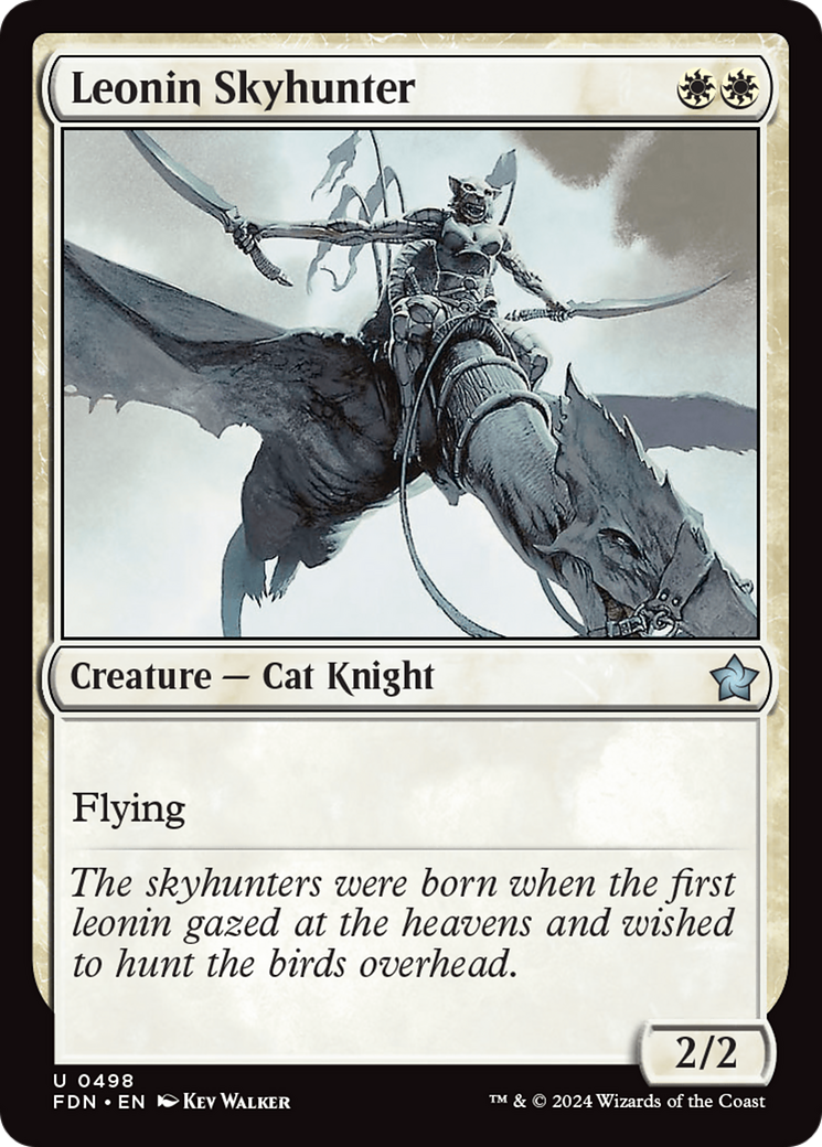 Leonin Skyhunter (FDN-498) - Foundations - Premium MTG Single from Wizards of the Coast - Just $0.39! Shop now at Game Crave Tournament Store