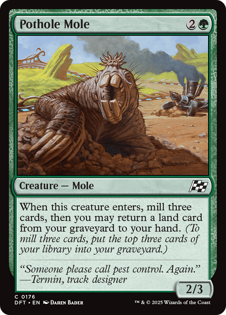 Pothole Mole (DFT-176) - Aetherdrift Foil - Premium MTG Single from Wizards of the Coast - Just $0.08! Shop now at Game Crave Tournament Store