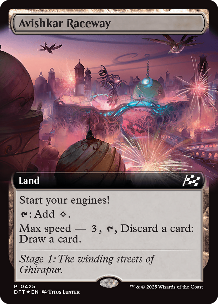 Avishkar Raceway (Extended Art) (DFT-425) - Aetherdrift Foil - Premium MTG Single from Wizards of the Coast - Just $0.08! Shop now at Game Crave Tournament Store