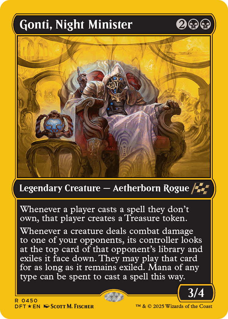 Gonti, Night Minister (First-Place Foil) (DFT-450) - Aetherdrift Foil - Premium MTG Single from Wizards of the Coast - Just $1.85! Shop now at Game Crave Tournament Store