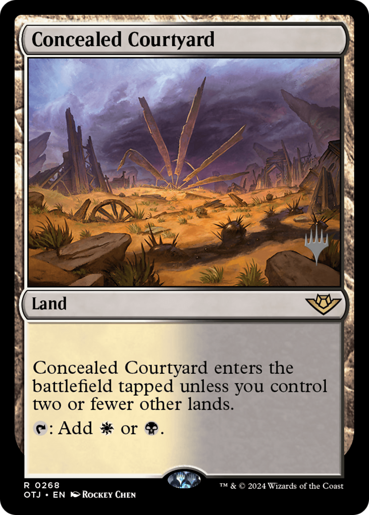 Concealed Courtyard (POTJ-268P) - Outlaws of Thunder Junction Promos - Premium MTG Single from Wizards of the Coast - Just $1.56! Shop now at Game Crave Tournament Store