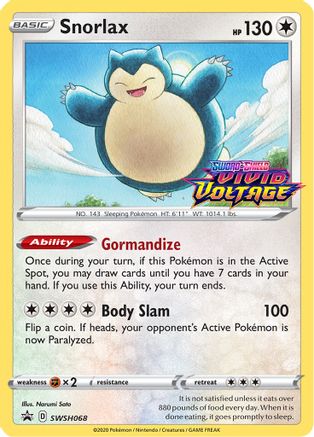 Snorlax SWSH068/307 - SWSH Black Star Promos Holofoil