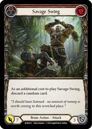Savage Swing (Red) (WTR020) - Welcome to Rathe 1st Edition Rainbow Foil
