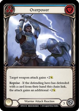 Overpower (Blue) (WTR125) - Welcome to Rathe 1st Edition Rainbow Foil