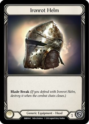 Ironrot Helm (RNR004) - Hero Deck: Rhinar 1st Edition