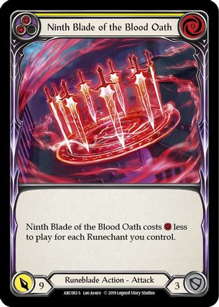 Ninth Blade of the Blood Oath (ARC082) - Arcane Rising 1st Edition Rainbow Foil