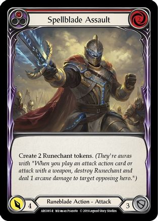 Spellblade Assault (Red) (ARC085) - Arcane Rising Unlimited Edition Rainbow Foil