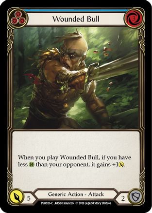 Wounded Bull (Blue) (BVO026) - Hero Deck: Bravo 1st Edition