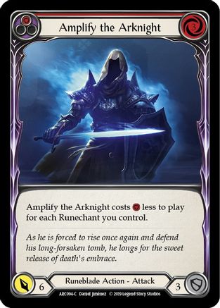 Amplify the Arknight (Red) (ARC094) - Arcane Rising 1st Edition Rainbow Foil