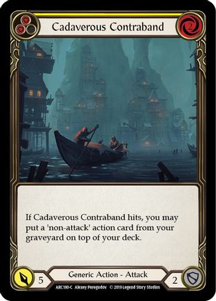 Cadaverous Contraband (Yellow) (ARC180) - Arcane Rising 1st Edition Rainbow Foil