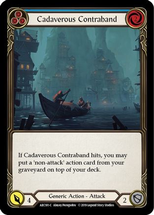 Cadaverous Contraband (Blue) (ARC181) - Arcane Rising 1st Edition Rainbow Foil
