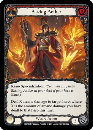 Blazing Aether (ARC118) - Arcane Rising 1st Edition