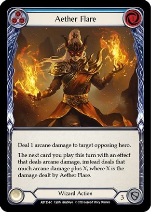 Aether Flare (Blue) (ARC134) - Arcane Rising 1st Edition Rainbow Foil