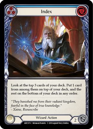 Index (Blue) (ARC137) - Arcane Rising 1st Edition Rainbow Foil