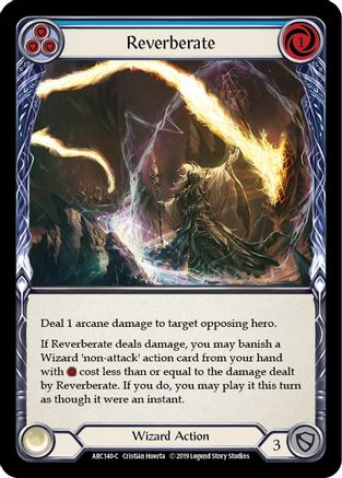 Reverberate (Blue) (ARC140) - Arcane Rising 1st Edition Rainbow Foil