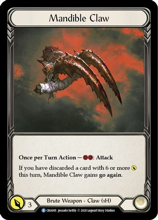 Mandible Claw (Reverse) (CRU005) - Crucible of War 1st Edition Cold Foil