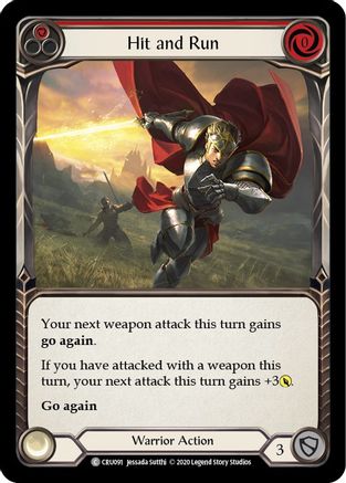Hit and Run (Red) (CRU091) - Crucible of War 1st Edition Rainbow Foil
