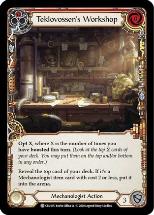 Teklovossen's Workshop (Red) (CRU115) - Crucible of War Unlimited Edition Rainbow Foil