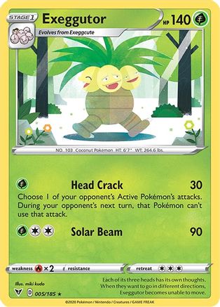 Exeggutor 5/185 - Vivid Voltage Reverse Holofoil