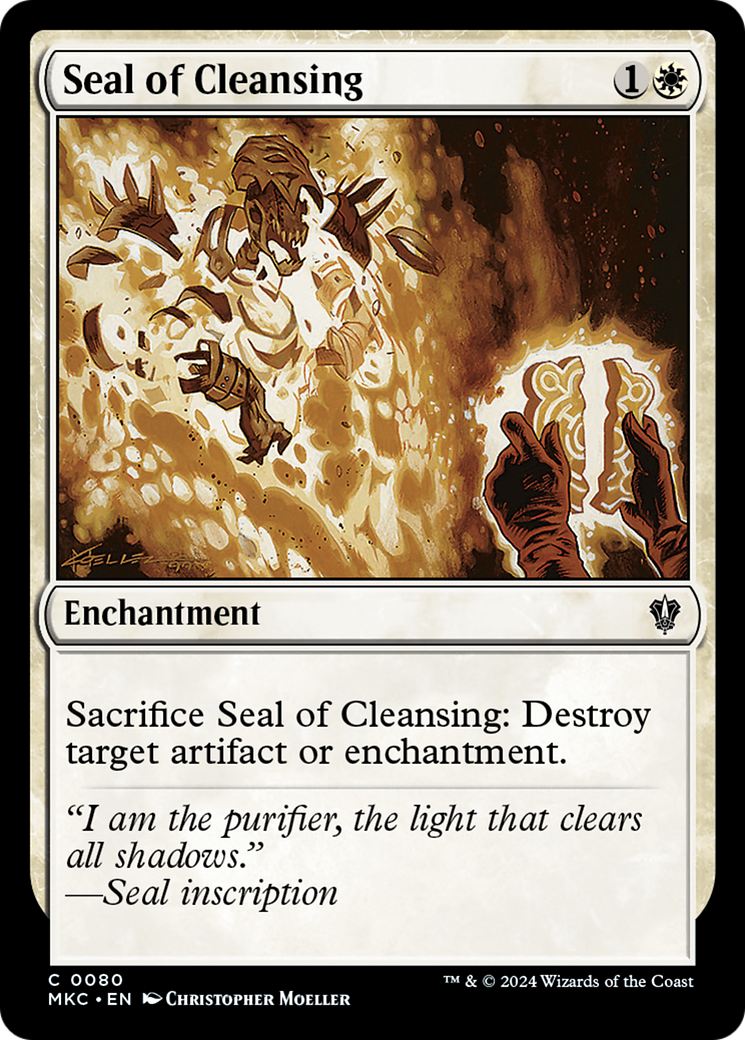 Seal of Cleansing (MKC-080) - Murders at Karlov Manor Commander - Premium MTG Single from Wizards of the Coast - Just $0.26! Shop now at Game Crave Tournament Store
