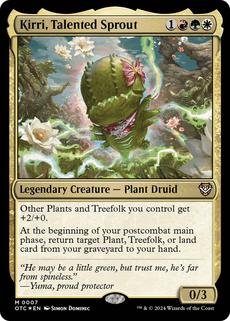 Kirri, Talented Sprout (OTC-007) - Outlaws of Thunder Junction Commander Foil - Premium MTG Single from Wizards of the Coast - Just $0.25! Shop now at Game Crave Tournament Store