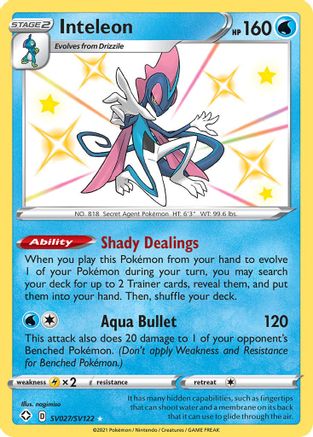 Inteleon SV027/122 - Shiny Vault Holofoil