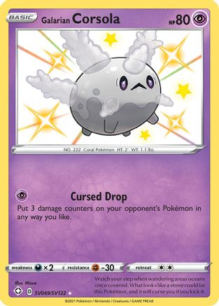 Galarian Corsola SV049/122 - Shiny Vault Holofoil