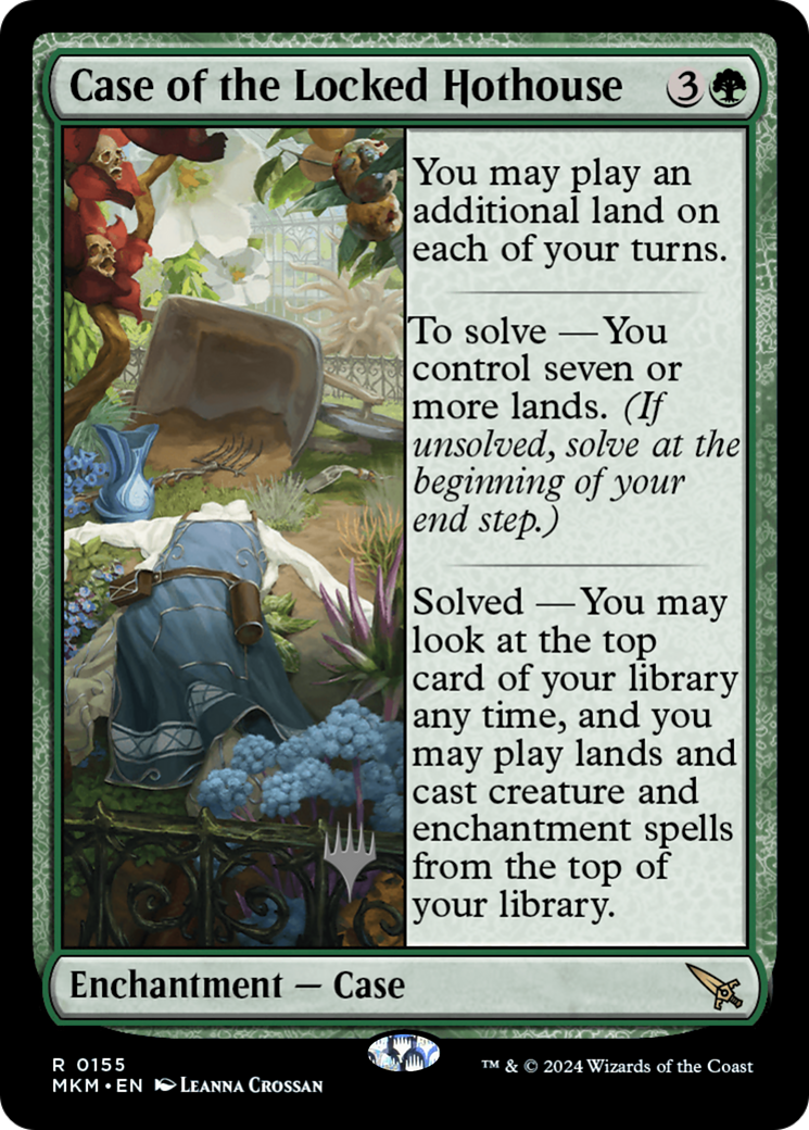 Case of the Locked Hothouse (PMKM-155P) - Murders at Karlov Manor Promos Foil - Premium MTG Single from Wizards of the Coast - Just $4.58! Shop now at Game Crave Tournament Store