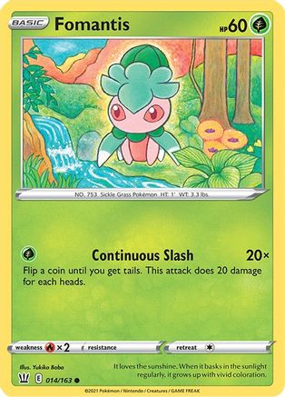 Fomantis 14/163 - Battle Styles Reverse Holofoil
