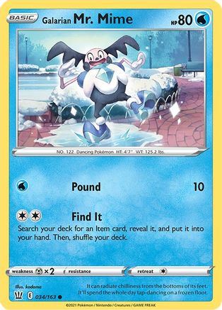 Galarian Mr. Mime 34/163 - Battle Styles