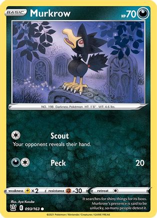 Murkrow 93/163 - Battle Styles Reverse Holofoil