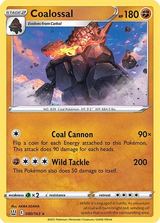 Coalossal 80/163 - Battle Styles Reverse Holofoil