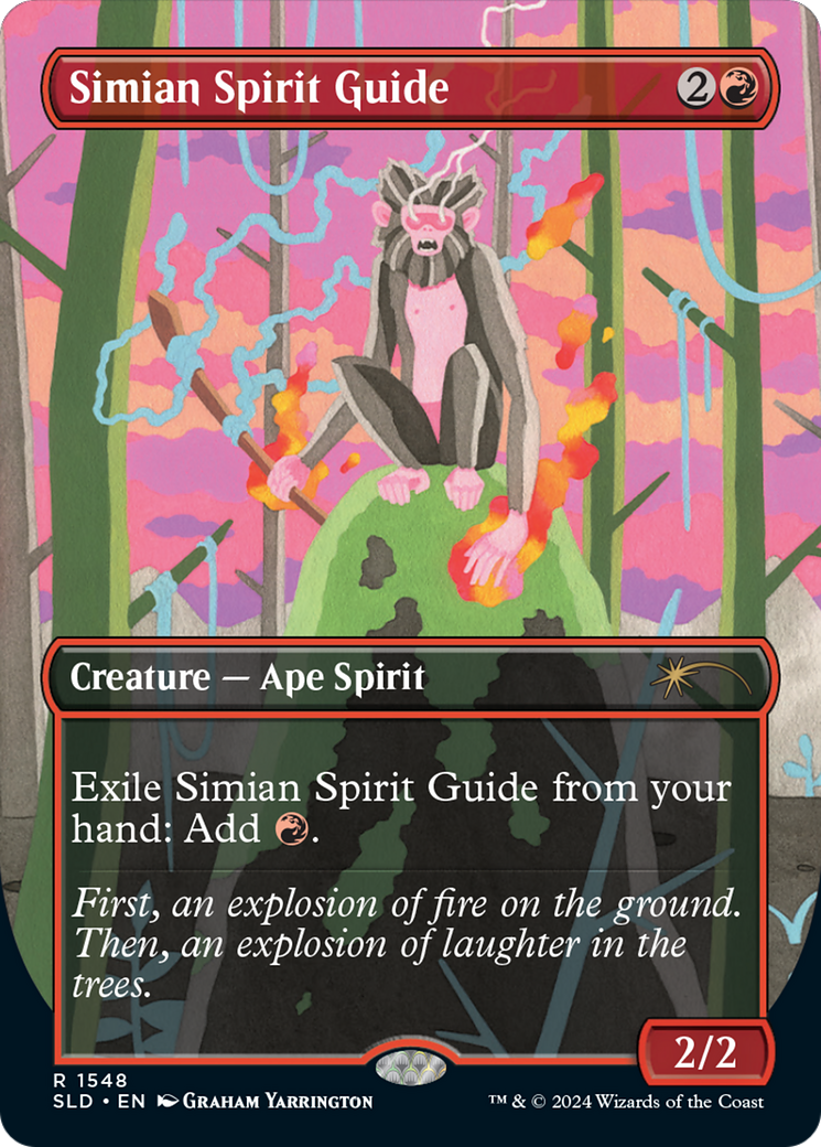 Simian Spirit Guide (SLD-1548) - Secret Lair Drop (Borderless) - Premium MTG Single from Wizards of the Coast - Just $21.38! Shop now at Game Crave Tournament Store