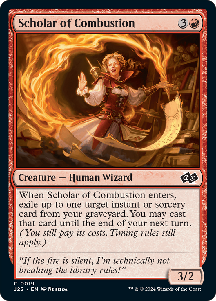 Scholar of Combustion (J25-019) - Foundations Jumpstart - Premium MTG Single from Wizards of the Coast - Just $0.25! Shop now at Game Crave Tournament Store