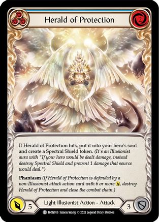 Herald of Protection (Blue) (MON016) - Monarch 1st Edition