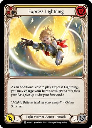 Express Lightning (Yellow) (MON052) - Monarch Unlimited Edition Rainbow Foil