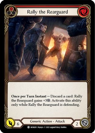 Rally the Rearguard (Red) (MON281) - Monarch Unlimited Edition Rainbow Foil