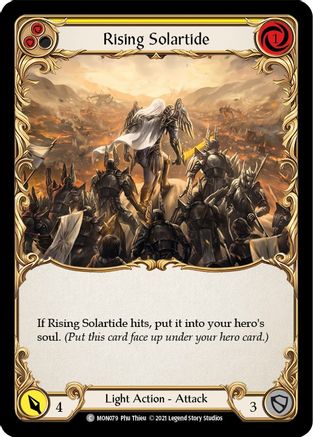 Rising Solartide (Yellow) (MON079) - Monarch 1st Edition Rainbow Foil