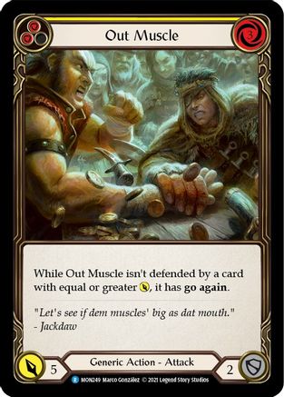 Out Muscle (Yellow) (MON249) - Monarch 1st Edition Rainbow Foil