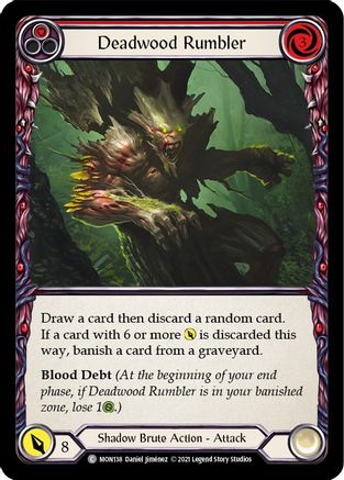 Deadwood Rumbler (Red) (MON138) - Monarch Unlimited Edition Rainbow Foil
