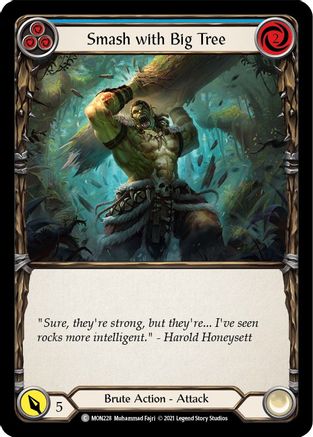 Smash with Big Tree (Blue) (MON228) - Monarch 1st Edition Rainbow Foil