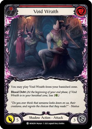 Void Wraith (Red) (MON209) - Monarch 1st Edition Rainbow Foil