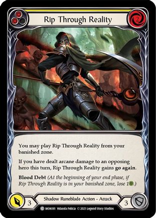 Rip Through Reality (Yellow) (MON181) - Monarch Unlimited Edition Rainbow Foil