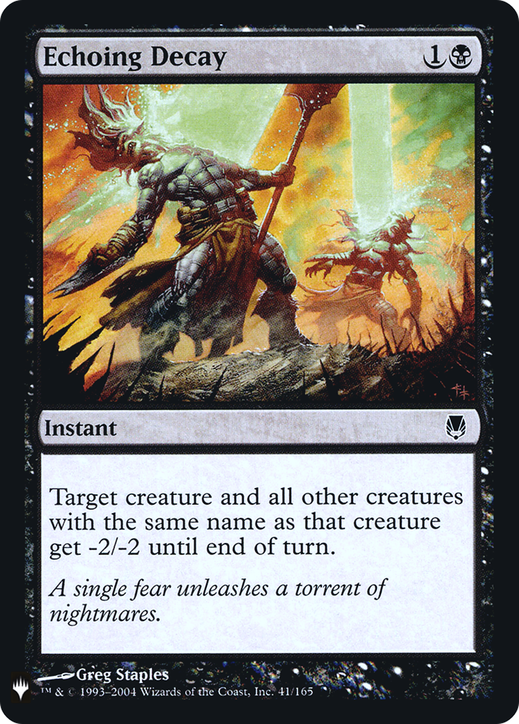 Echoing Decay (FMB1-036) - Mystery Booster Retail Edition Foils Foil