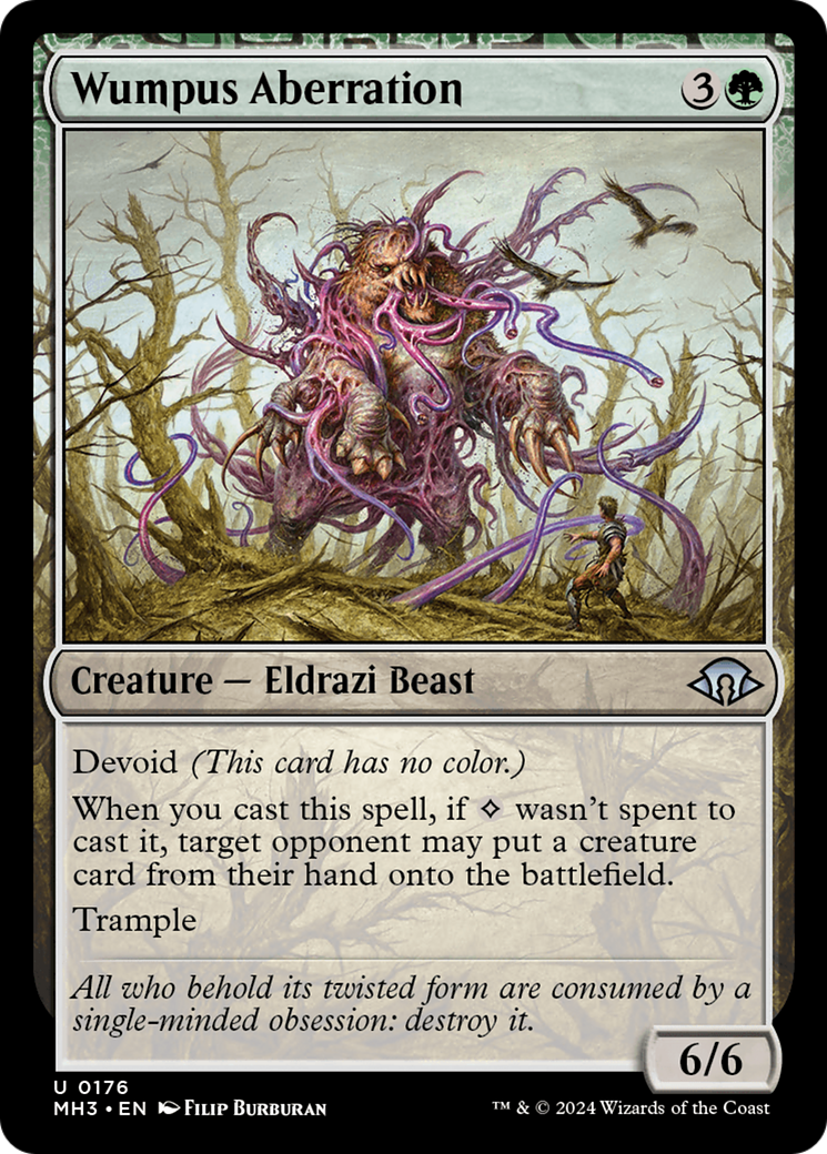 Wumpus Aberration (MH3-176) - Modern Horizons 3: (devoid) - Premium MTG Single from Wizards of the Coast - Just $0.25! Shop now at Game Crave Tournament Store