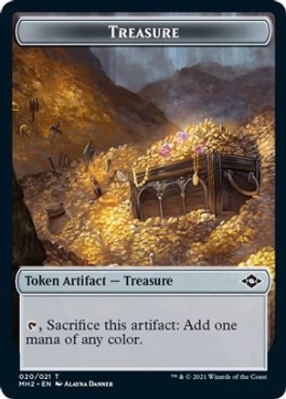 Treasure (020) // Construct Double-Sided Token (MH2-20 // 16) - Modern Horizons 2 Foil