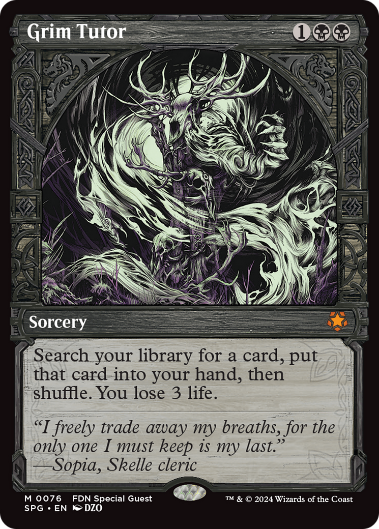 Grim Tutor (SPG-076) - Special Guests: (Showcase) Foil - Premium MTG Single from Wizards of the Coast - Just $18.66! Shop now at Game Crave Tournament Store
