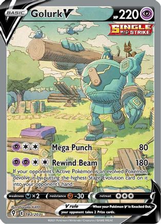 Golurk V 182/203 - Evolving Skies Holofoil
