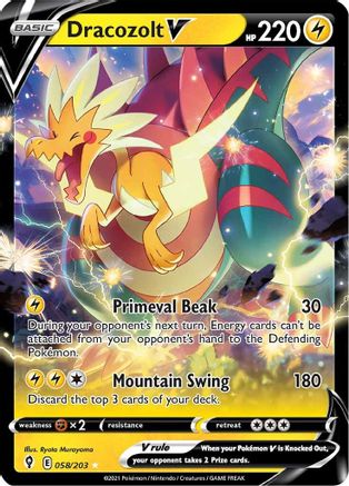 Dracozolt V 58/203 - Evolving Skies Holofoil